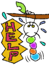 Daily life of a green caterpillar sticker #6444787