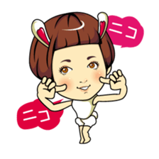 Changing clothes Momo-chan 2 sticker #6445396
