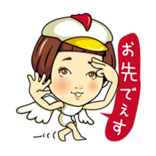 Changing clothes Momo-chan 2 sticker #6445408