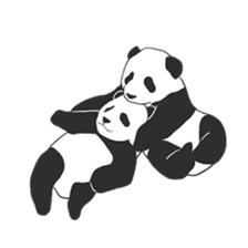 Leisurely panda sticker #6445814
