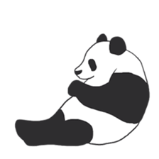 Leisurely panda sticker #6445829