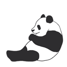 Leisurely panda sticker #6445829