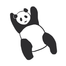 Leisurely panda sticker #6445830