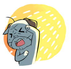 Pug and Chick GOGO sticker #6446574