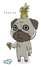 Pug and Chick GOGO sticker #6446584