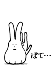 Chin God buttocks chin rabbit 2 sticker #6447077