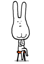 Chin God buttocks chin rabbit 2 sticker #6447082