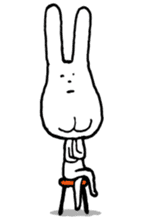 Chin God buttocks chin rabbit 2 sticker #6447082