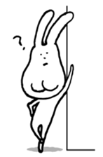 Chin God buttocks chin rabbit 2 sticker #6447087