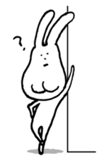 Chin God buttocks chin rabbit 2 sticker #6447087