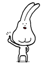Chin God buttocks chin rabbit 2 sticker #6447094