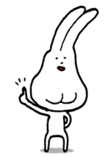 Chin God buttocks chin rabbit 2 sticker #6447094