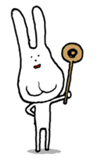 Chin God buttocks chin rabbit 2 sticker #6447102