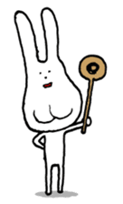 Chin God buttocks chin rabbit 2 sticker #6447102