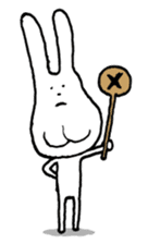 Chin God buttocks chin rabbit 2 sticker #6447103
