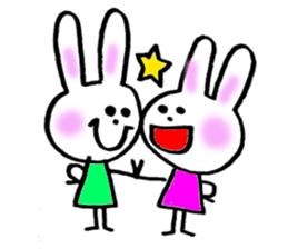 Pretty rabbits sticker #6448785