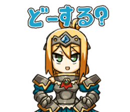 Female knight would like to play a game. sticker #6448918