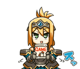 Female knight would like to play a game. sticker #6448919
