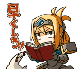 Female knight would like to play a game. sticker #6448928