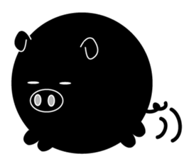 Lovely blackmanmaru pig sticker #6449195