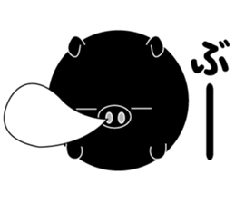 Lovely blackmanmaru pig sticker #6449197