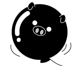 Lovely blackmanmaru pig sticker #6449198