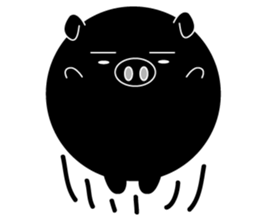 Lovely blackmanmaru pig sticker #6449203