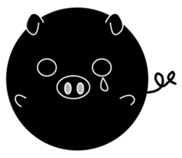 Lovely blackmanmaru pig sticker #6449207