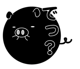 Lovely blackmanmaru pig sticker #6449212