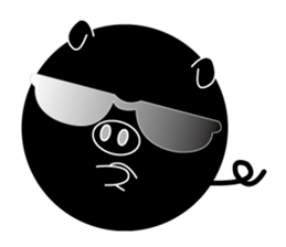 Lovely blackmanmaru pig sticker #6449215