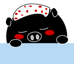 Lovely blackmanmaru pig sticker #6449216