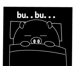 Lovely blackmanmaru pig sticker #6449221