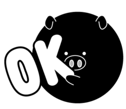 Lovely blackmanmaru pig sticker #6449222