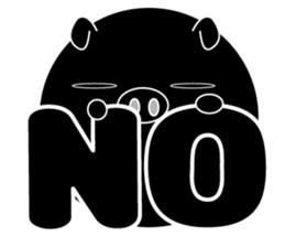 Lovely blackmanmaru pig sticker #6449223