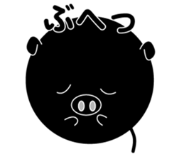 Lovely blackmanmaru pig sticker #6449224