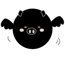 Lovely blackmanmaru pig sticker #6449225