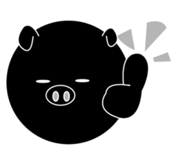 Lovely blackmanmaru pig sticker #6449227