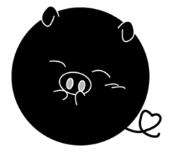 Lovely blackmanmaru pig sticker #6449229