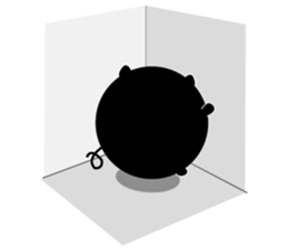 Lovely blackmanmaru pig sticker #6449231