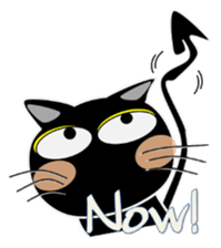 Black cat Happy sticker #6450564