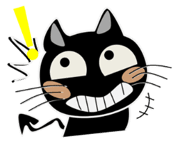 Black cat Happy sticker #6450567
