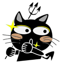 Black cat Happy sticker #6450572