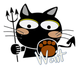 Black cat Happy sticker #6450577