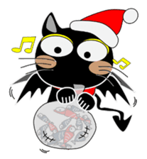 Black cat Happy sticker #6450584