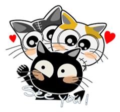 Black cat Happy sticker #6450591