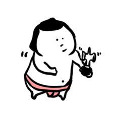 Sticker of funny sumo sticker #6451145