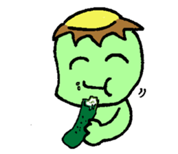 Still work hard Kappa-kun sticker #6451732