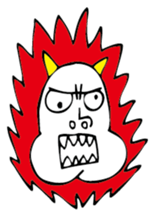 Japanese monster "ONI" sticker #6452049