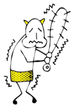 Japanese monster "ONI" sticker #6452067