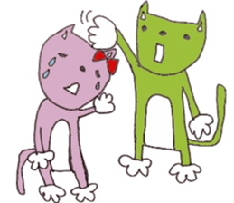 Cat of goo and Mu sticker #6452307